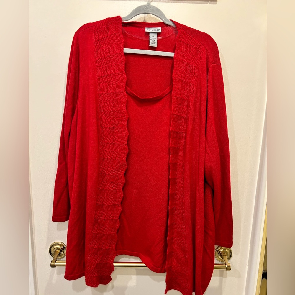Catherine’s 2 in 1 sweater/cardigan 3X 26W